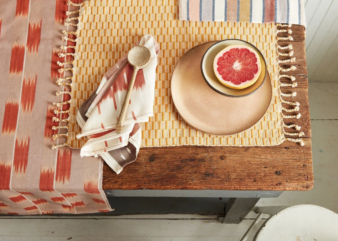 Minna Ikat Napkin Set - Rust Kitchen + Dining 4 Minna Ikat Napkin Set - Rust Kitchen + Dining