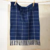 Minna Handcrafted Indigo Grid Towel 2 Minna Handcrafted Indigo Grid Towel