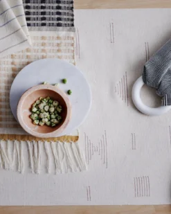 Minna Handcrafted Shapes Table Runner - Pink