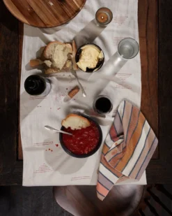 Minna Handcrafted Shapes Table Runner - Pink