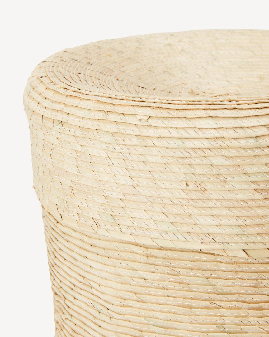 Minna Lidded Palm Basket 9 Minna Lidded Palm Basket