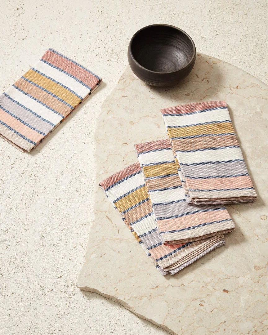 Minna Sunrise Stripe Napkin Set Kitchen + Dining 3 Minna Sunrise Stripe Napkin Set Kitchen + Dining