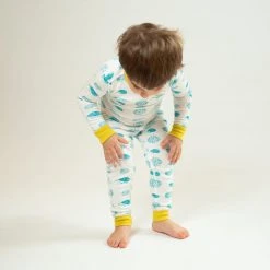 Mirasa Design Kids' Porcupine Pajama Set - Blue + Celery Kids' + Baby 10 Mirasa Design Kids' Porcupine Pajama Set - Blue + Celery Kids' + Baby