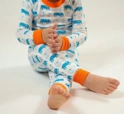 Mirasa Design Kids' + Baby Kids' Elephant Pajama Set - Orange