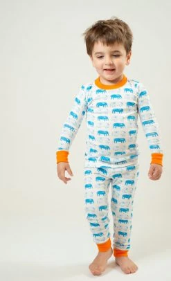 Mirasa Design Kids' + Baby Kids' Elephant Pajama Set - Orange