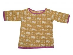 Mirasa Design Baby Elephant Tunic - Forest Yellow
