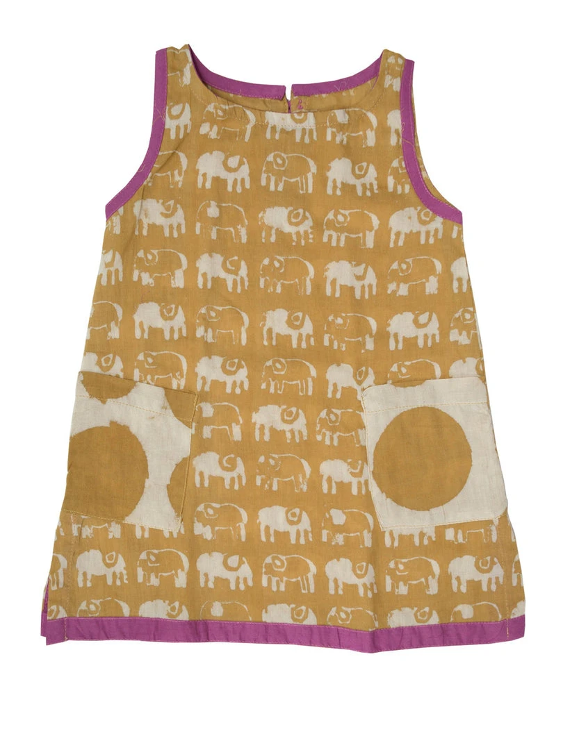 Mirasa Design Baby Elephant Dress - Forest Yellow Kids' + Baby 3 Mirasa Design Baby Elephant Dress - Forest Yellow Kids' + Baby