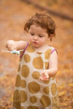 Mirasa Design Kids' + Baby Baby Polka Dress - Forest Yellow 13 Mirasa Design Kids' + Baby Baby Polka Dress - Forest Yellow