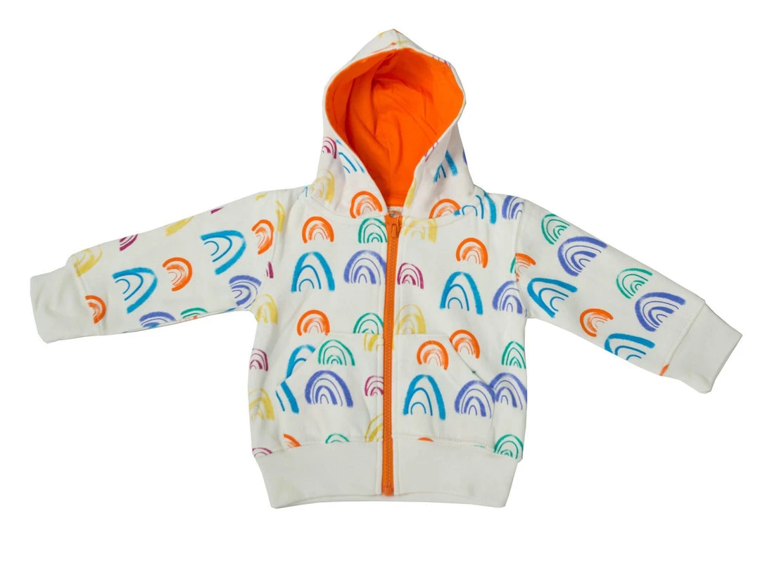 Mirasa Design Kids' + Baby Baby Rainbow Hoodie - Orange 3 Mirasa Design Kids' + Baby Baby Rainbow Hoodie - Orange
