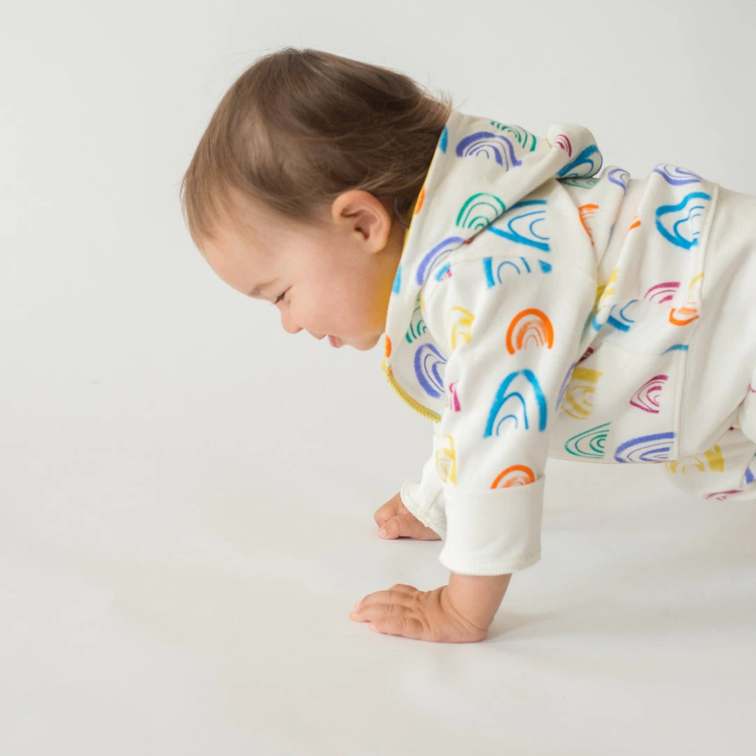 Mirasa Design Kids' + Baby Baby Rainbow Hoodie - Orange 5 Mirasa Design Kids' + Baby Baby Rainbow Hoodie - Orange