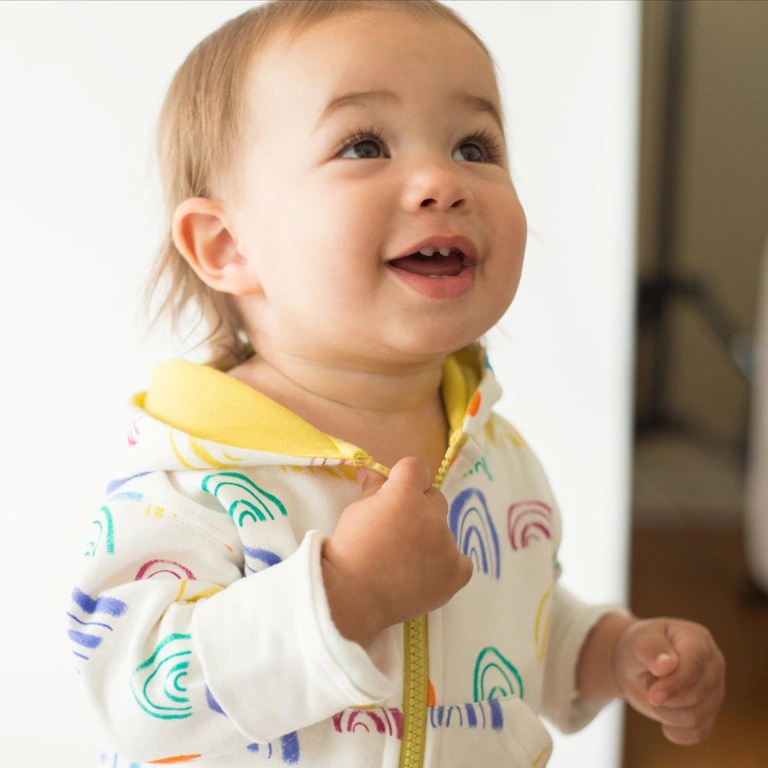 Mirasa Design Kids' + Baby Baby Rainbow Hoodie - Orange 4 Mirasa Design Kids' + Baby Baby Rainbow Hoodie - Orange