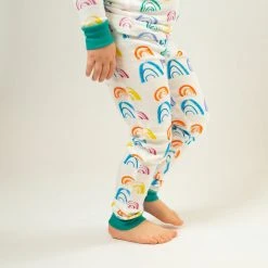 Mirasa Design Kids' Rainbow Pajama Set - Jade