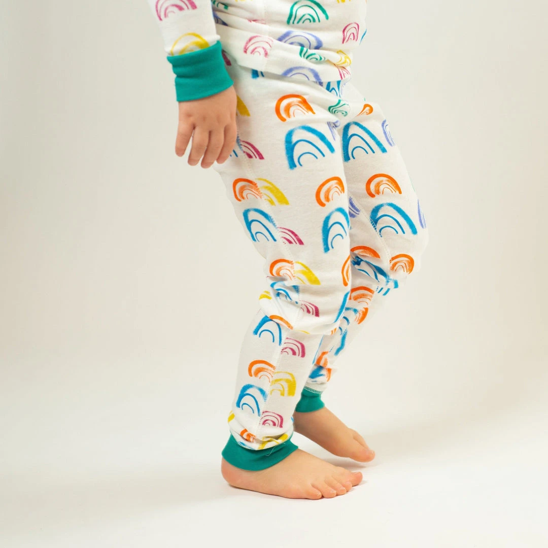 Mirasa Design Kids' Rainbow Pajama Set - Jade 4 Mirasa Design Kids' Rainbow Pajama Set - Jade