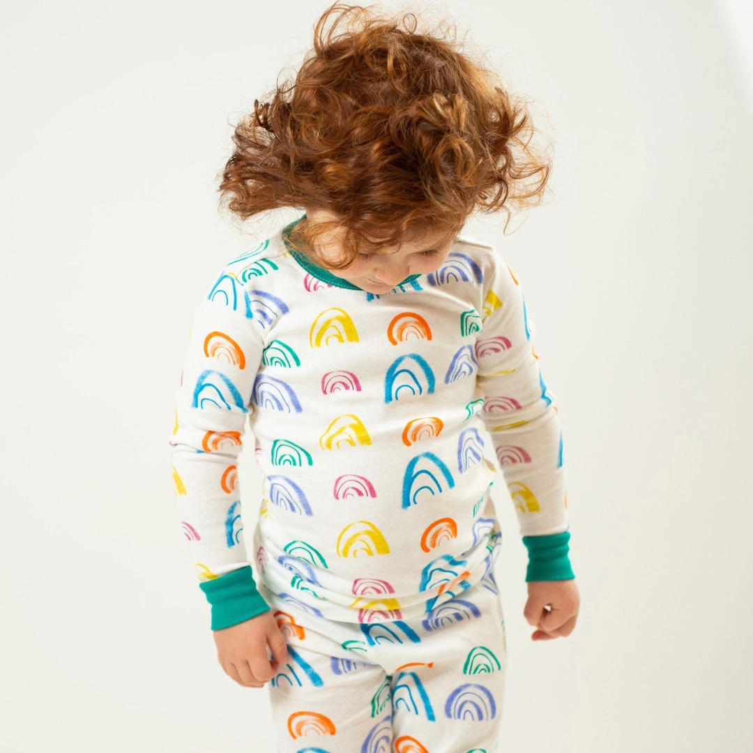 Mirasa Design Kids' Rainbow Pajama Set - Jade 6 Mirasa Design Kids' Rainbow Pajama Set - Jade