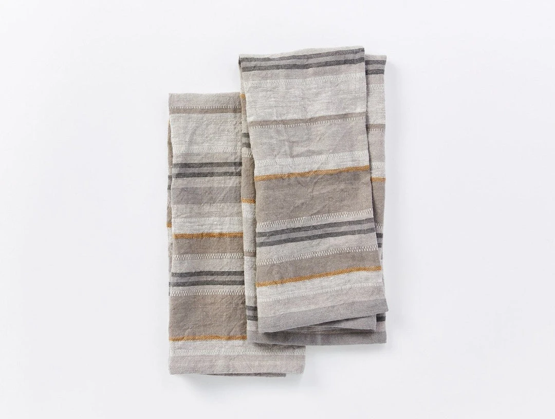 Coyuchi Home Goods Mojave Linen Kitchen Towel Set - Gray 3 Coyuchi Home Goods Mojave Linen Kitchen Towel Set - Gray