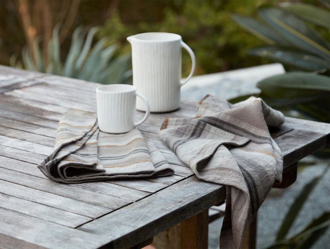 Coyuchi Home Goods Mojave Linen Kitchen Towel Set - Gray 4 Coyuchi Home Goods Mojave Linen Kitchen Towel Set - Gray