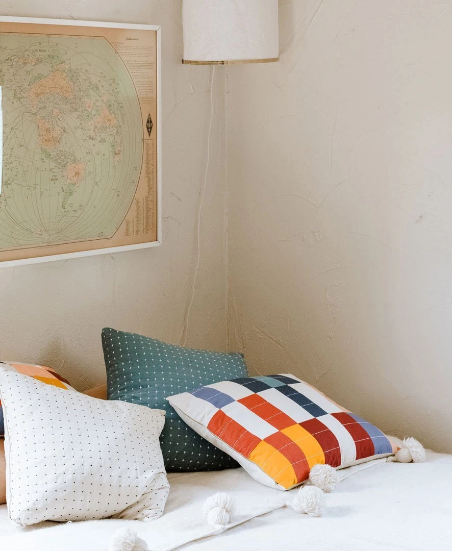 Anchal Multi-Check Throw Pillow 8 Anchal Multi-Check Throw Pillow