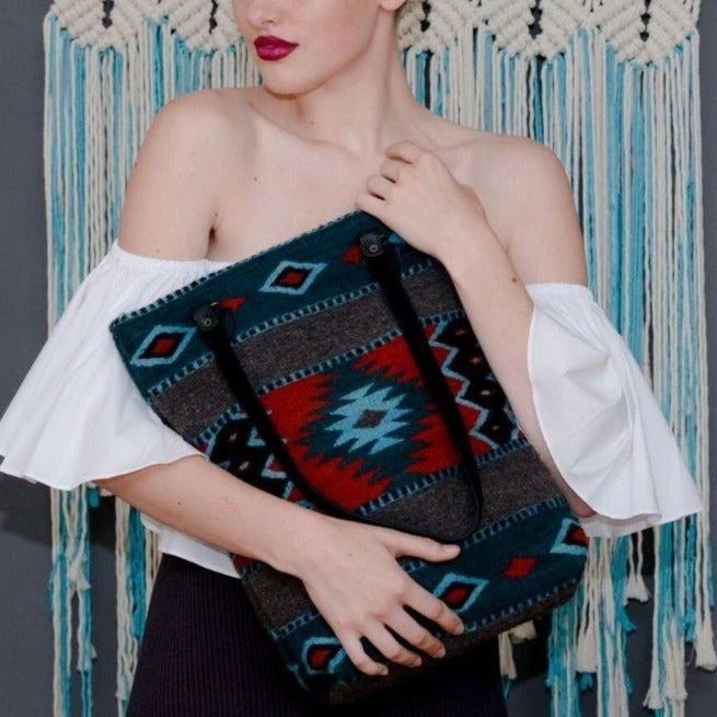 MZ Fair Trade Lost Island Wool Bucket Tote Bag 11 MZ Fair Trade Lost Island Wool Bucket Tote Bag