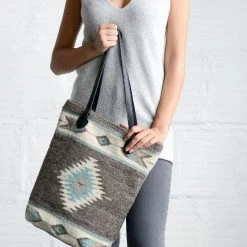 MZ Fair Trade Starlight Wool Bucket Tote Bag