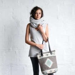 MZ Fair Trade Starlight Wool Bucket Tote Bag