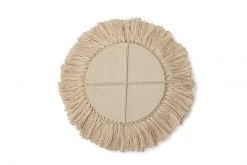 Casa Amarosa Natural Fringe Wall Mirror Home Goods