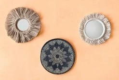 Casa Amarosa Natural Fringe Wall Mirror Home Goods