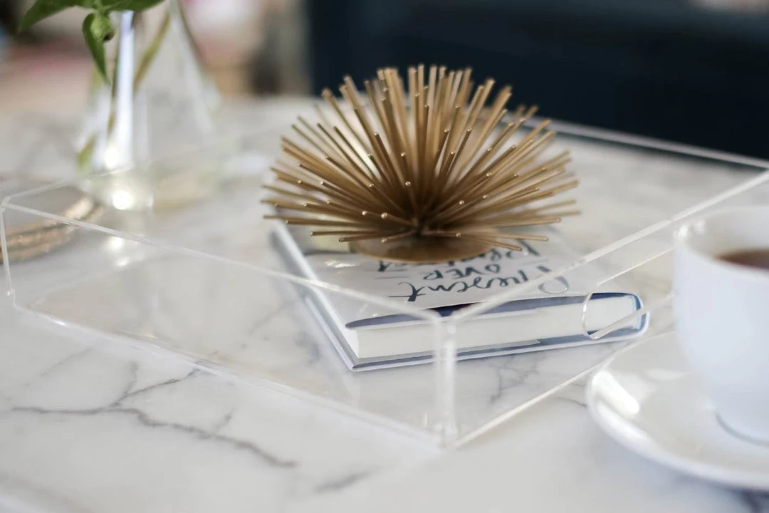 Newly Goods Handcrafted Balsamo Lucite Upcycled Square Tray 6 Newly Goods Handcrafted Balsamo Lucite Upcycled Square Tray