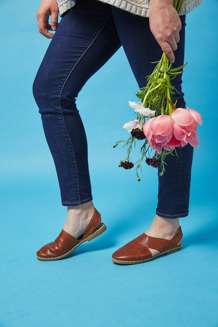 Nida Lu Handmade Shoes Women's Antalya Slip-On Flat - Coconut 4 Nida Lu Handmade Shoes Women's Antalya Slip-On Flat - Coconut