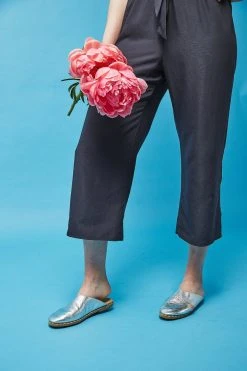 Nida Lu Handmade Shoes Women's Antalya Mule - Silver