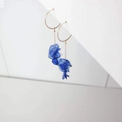 Giulia Letzi + META Jewelry Nina Upcycled Chain Drop Earrings - Blue
