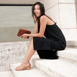 Nisolo Shoes All-Day Heeled Mule - Almond