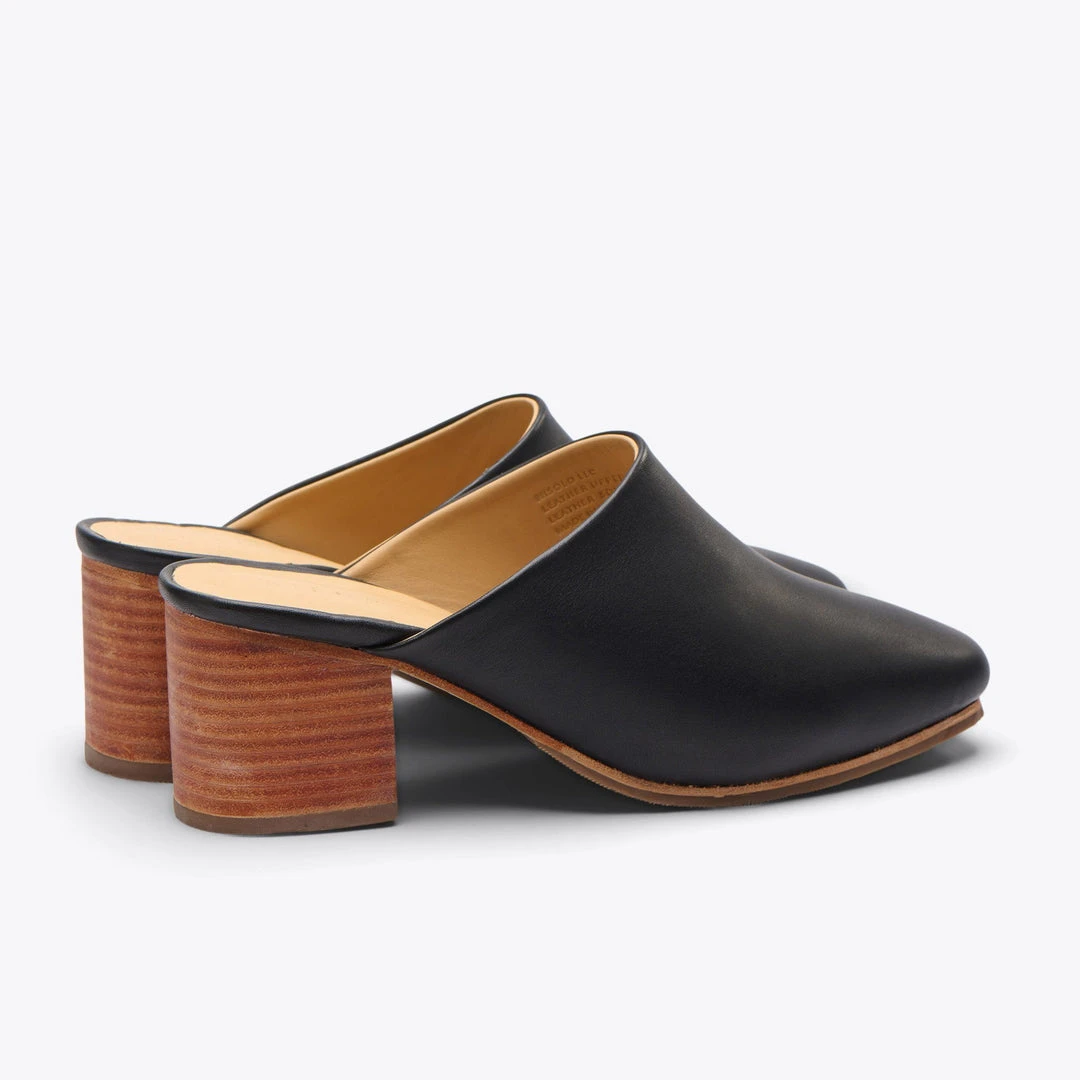 Nisolo All-Day Heeled Mule - Black 9 Nisolo All-Day Heeled Mule - Black