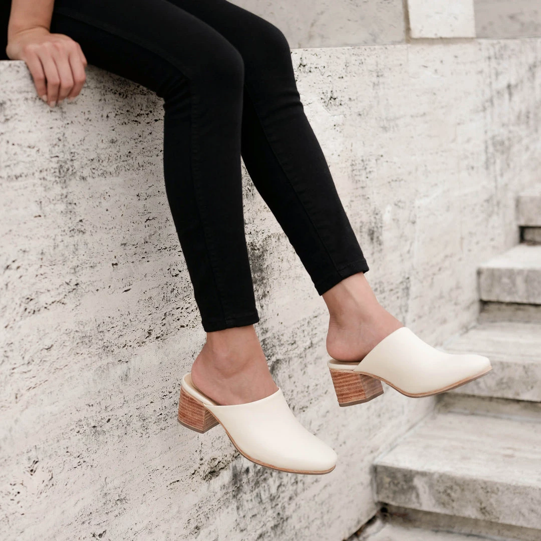 Nisolo All-Day Heeled Mule - Bone 4 Nisolo All-Day Heeled Mule - Bone
