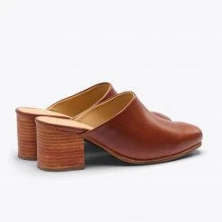 Nisolo Special Occasion All-Day Heeled Mule - Brandy