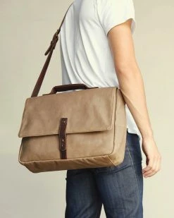 Nisolo Loreto Messenger Bag - Waxed Canvas