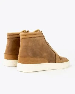 Nisolo Men's Rey High Top Sneaker - Tobacco