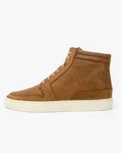 Nisolo Men's Rey High Top Sneaker - Tobacco