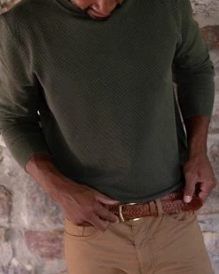 Nisolo Men's Teyo Woven Belt - Brandy