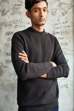 No Nasties Men's Buttoned Jumper Sweater 10 No Nasties Men's Buttoned Jumper Sweater