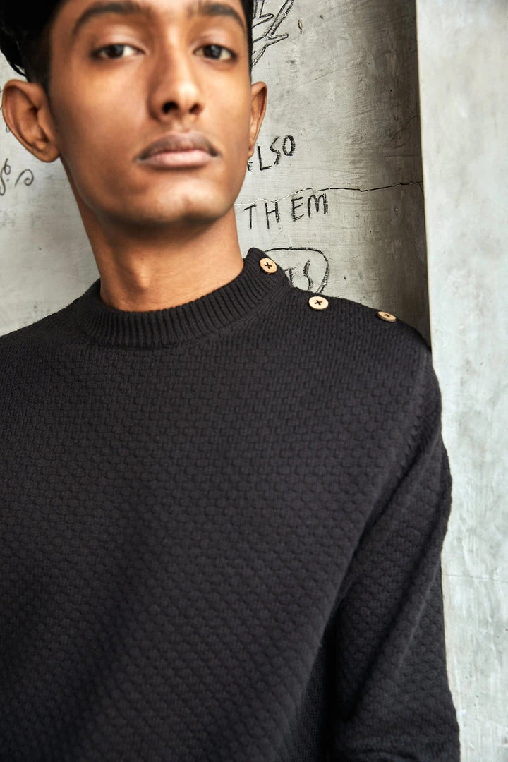 No Nasties Men's Buttoned Jumper Sweater 6 No Nasties Men's Buttoned Jumper Sweater