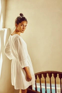 No Nasties Coconut Milk Drop-Waist Mini Dress Clothing