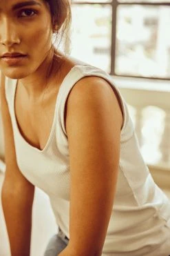 No Nasties Wide-Neck Ribbed Tank Top Clothing 13 No Nasties Wide-Neck Ribbed Tank Top Clothing