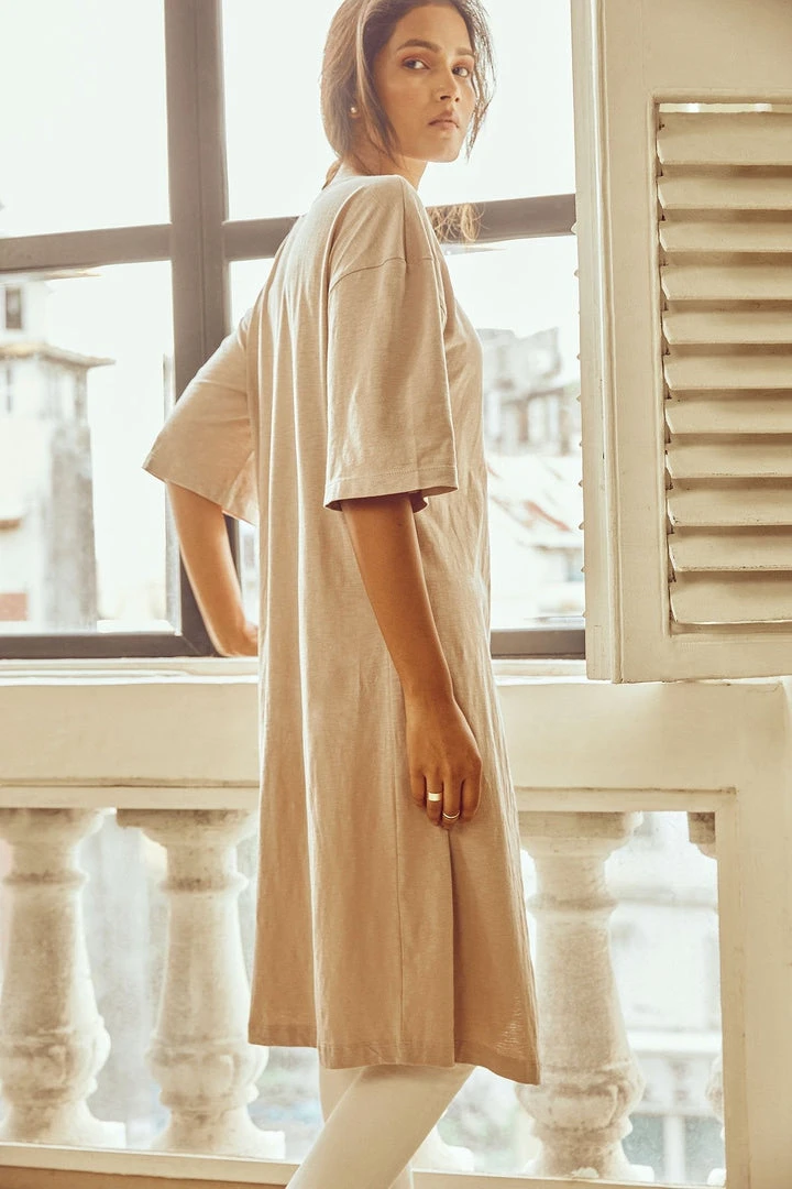 No Nasties Clothing Sand Reversible Long Tee 8 No Nasties Clothing Sand Reversible Long Tee