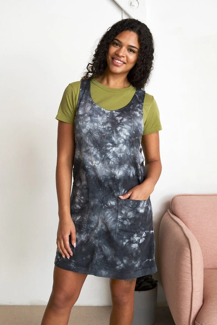 North Of West Caroline Tie Dye Jumper Dress - Black 4 North Of West Caroline Tie Dye Jumper Dress - Black