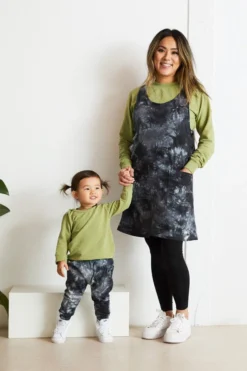 North Of West Baby's Upcycled Tie Dye Coast Pants - Black