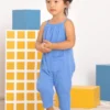 North Of West Sale Kids' Double Cloth Jumpsuit - Adriatic