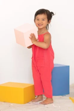 North Of West Kids' Double Cloth Jumpsuit - Azalea Sale