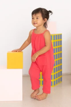 North Of West Kids' Double Cloth Jumpsuit - Azalea Sale