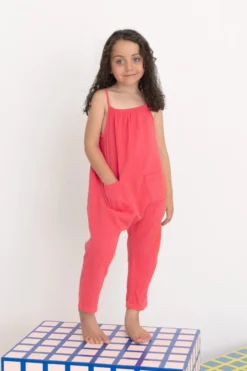 North Of West Kids' Double Cloth Jumpsuit - Azalea Sale
