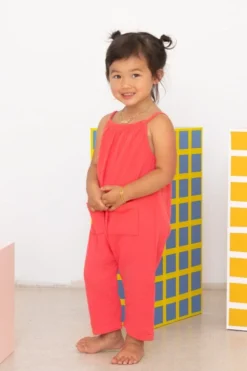 North Of West Kids' Double Cloth Jumpsuit - Azalea Sale